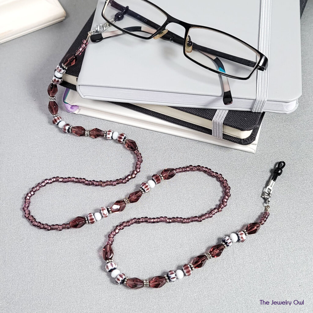 Amethyst Beaded Eyeglass Chain
