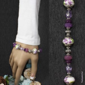 460-1-Lavender Purple Ceramic Bracelet
