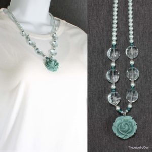 480-1-Blue Rose Necklace