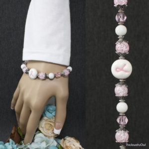 490-1-Pink Breast Cancer Awareness Bracelet