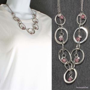 523-1-Silver-Tone Rings Necklace