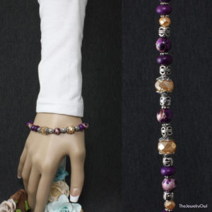 572-1-Purple and Beige Bracelet