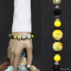 582-583-1-Yellow and Black Interchangeable Diabetic Bracelet