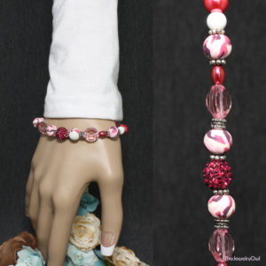 587-588-589-1-Pink Camouflage Interchangeable Beaded Bracelet