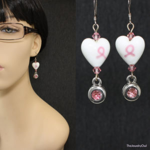E318-1-Breast Cancer Awareness Earrings
