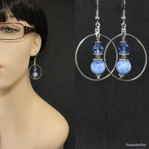 E566-1-Blue Fire Agate Earrings