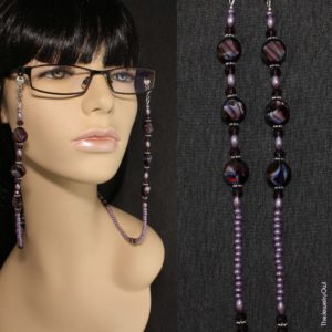 234-1 Purple Beaded Eyeglass Chain