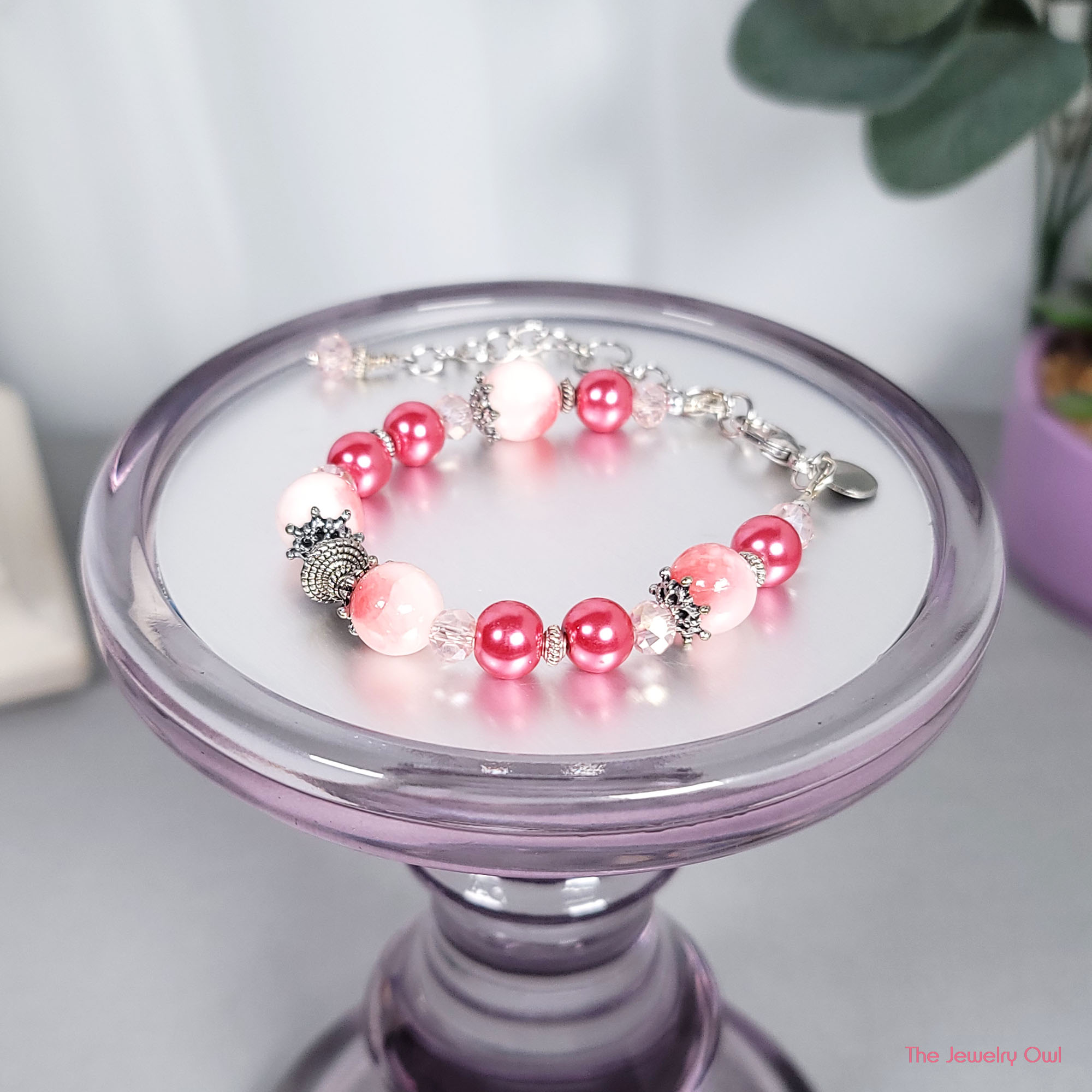 Rose Pink Beaded Bracelet