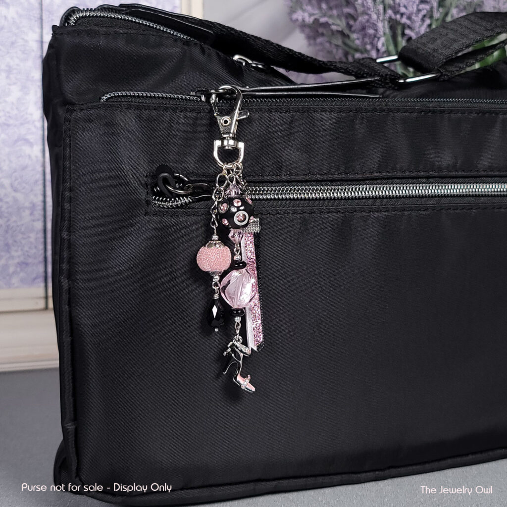 Pink and Black High Heel Purse Charm by The Jewelry Owl