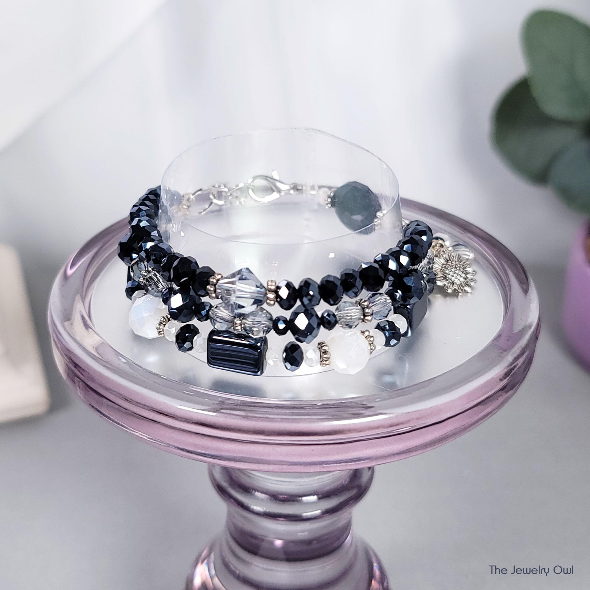 Hematite Multi Strand Bracelet with clasp by The Jewelry Owl (thejewelryowl)