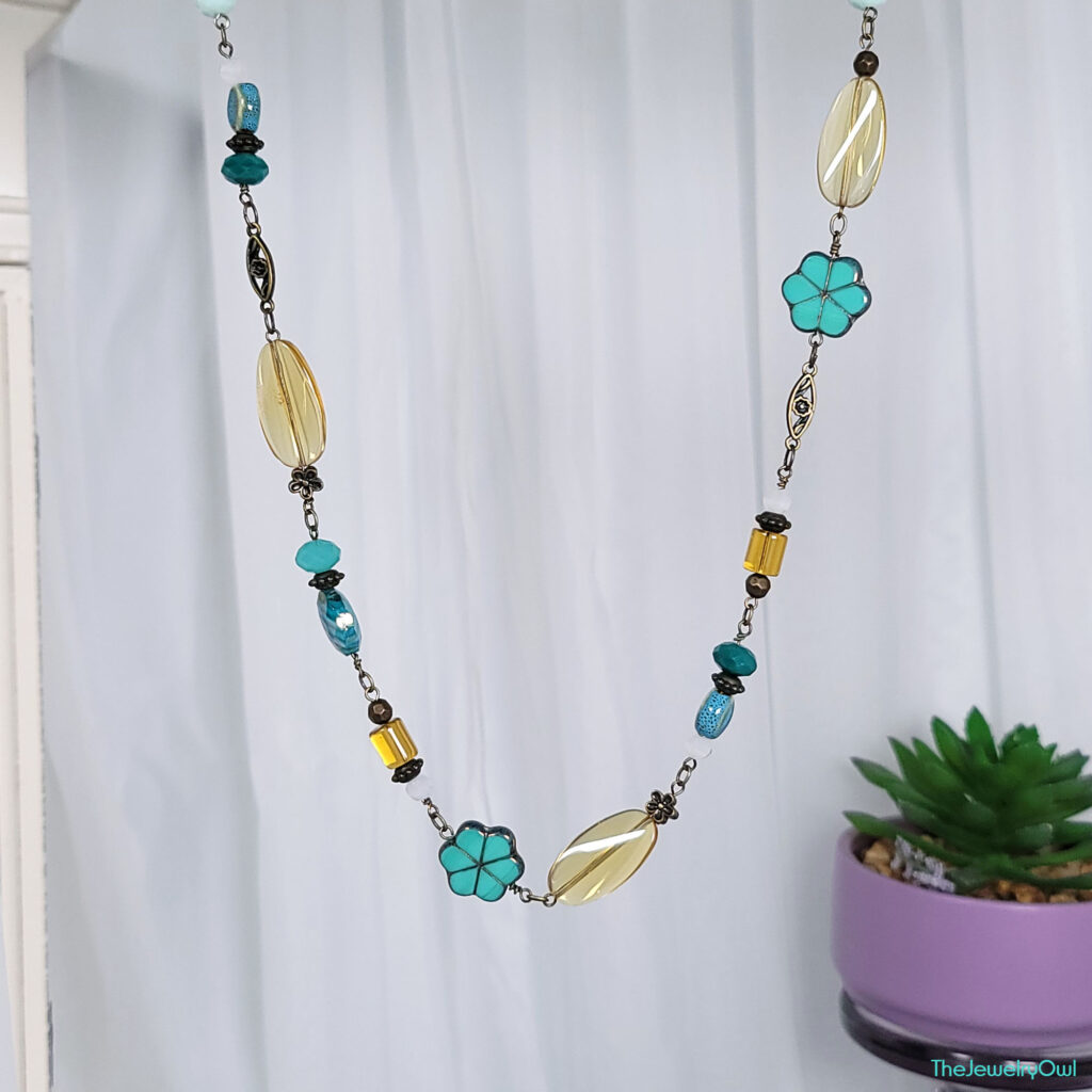 Morning Mist Flower Necklace by The Jewelry Owl (thejewelryowl)
