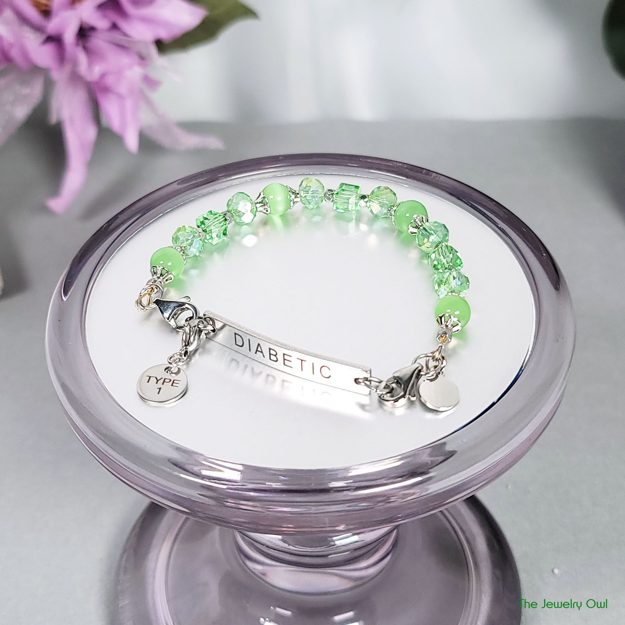 Interchangeable Band - Green Beaded Bracelet by The Jewelry Owl (thejewelryowl)