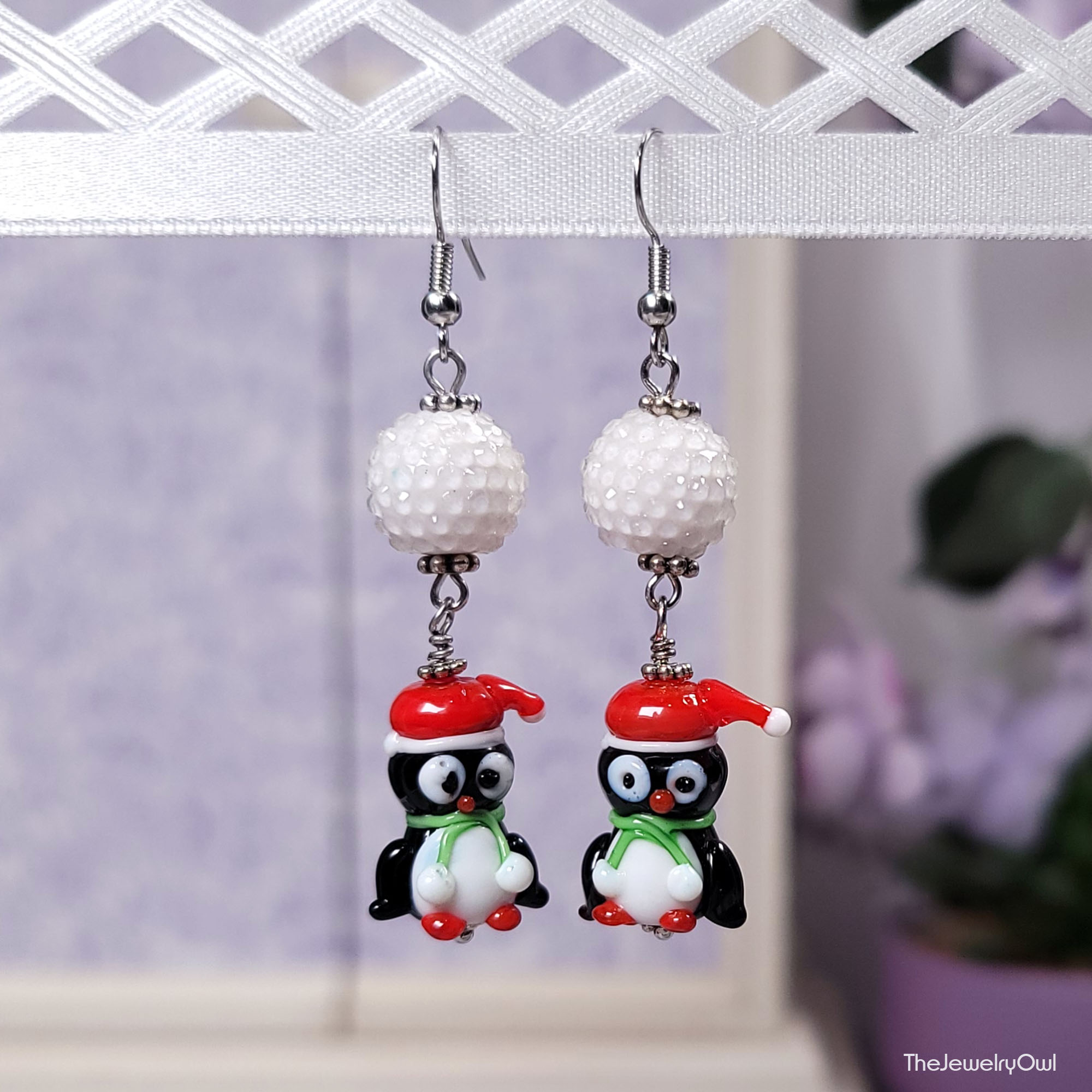 Penguin Christmas Earrings