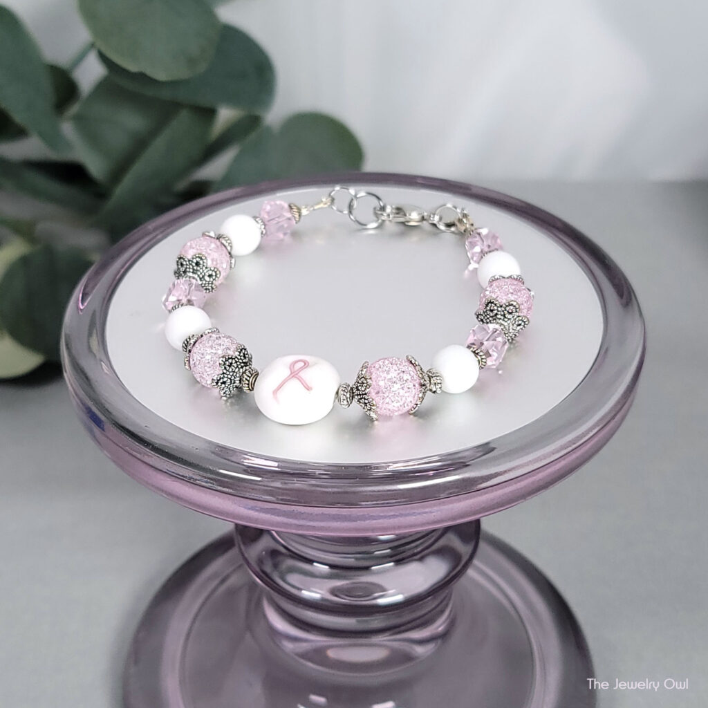Cancer Awareness Collection - Pink Breast Cancer Bracelet by The Jewelry Owl (thejewelryowl)