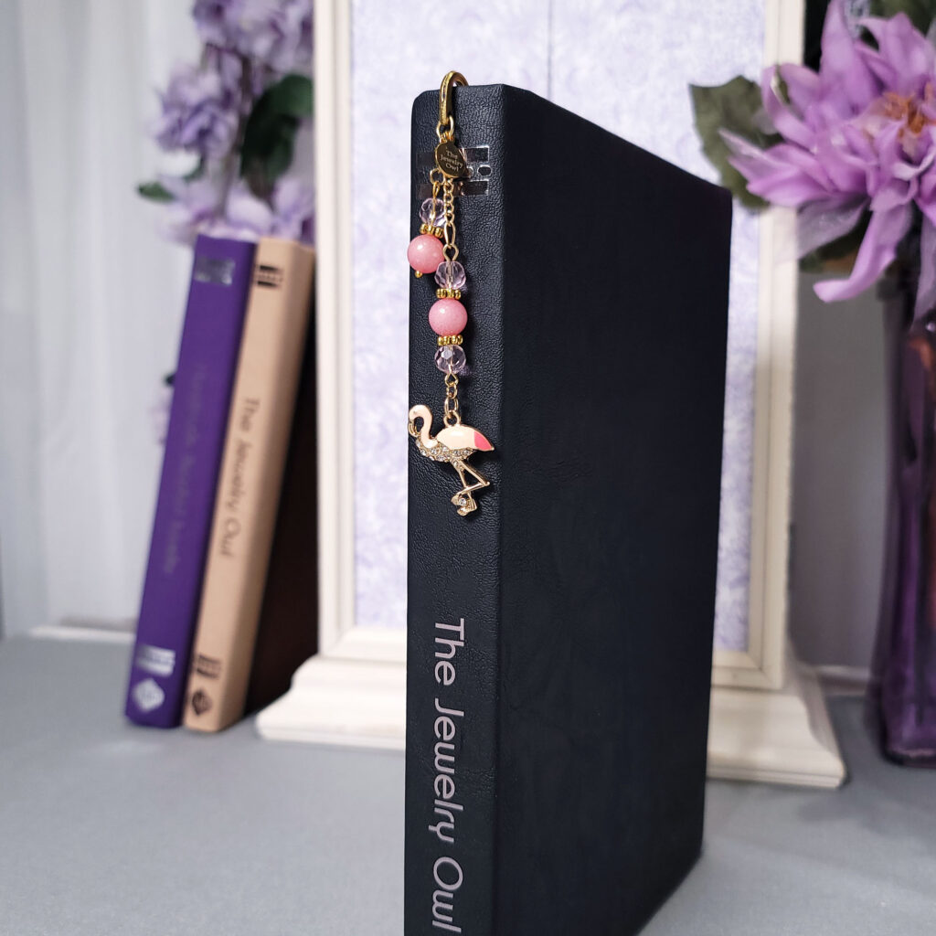 Pink Flamingo Shepherd's Hook Bookmark by The Jewelry Owl (thejewelryowl)