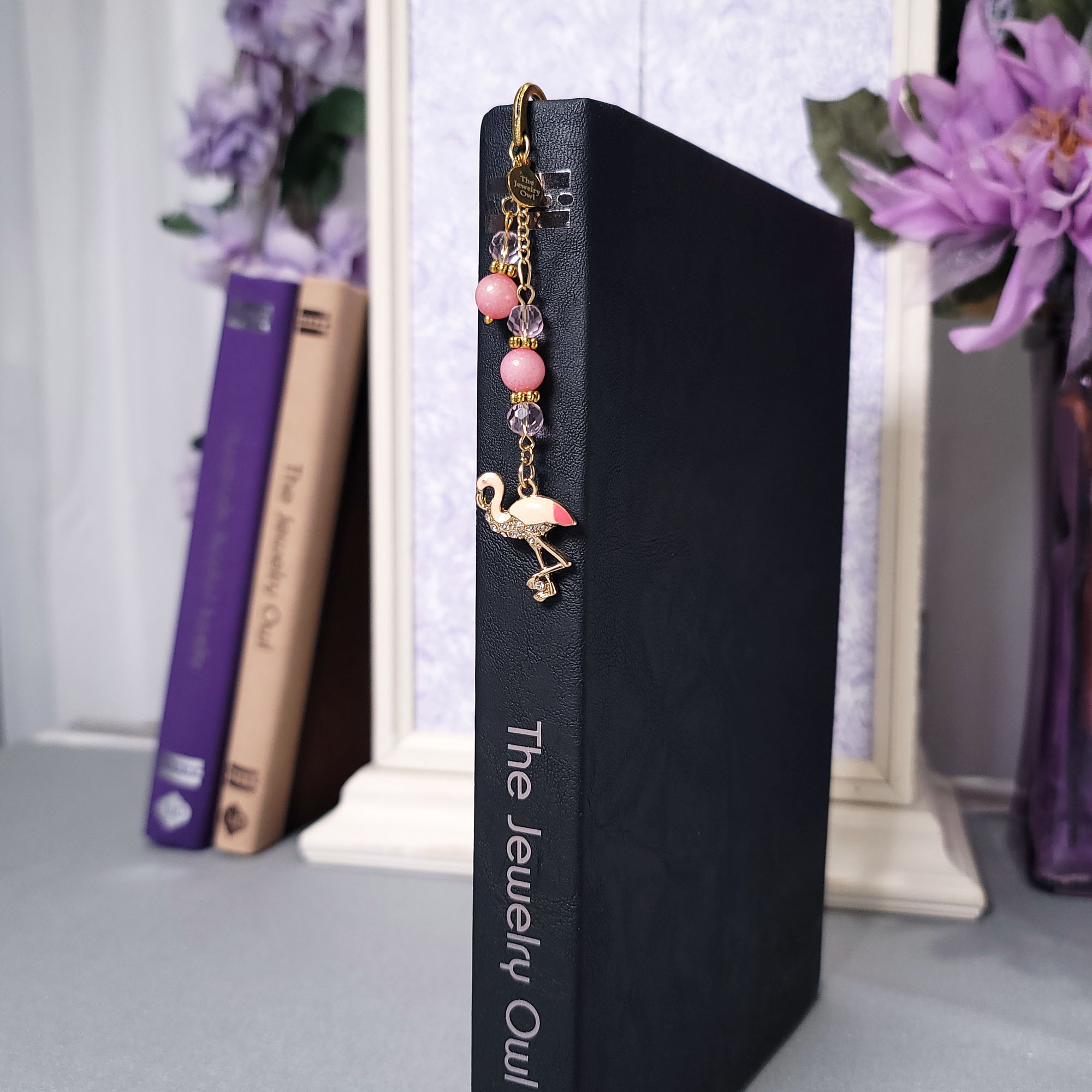 Pink Flamingo Shepherd's Hook Bookmark by The Jewelry Owl (thejewelryowl)