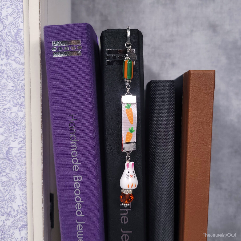 Rabbit and Carrots Metal Hook Bookmark by The Jewelry Owl (thejewelryowl)