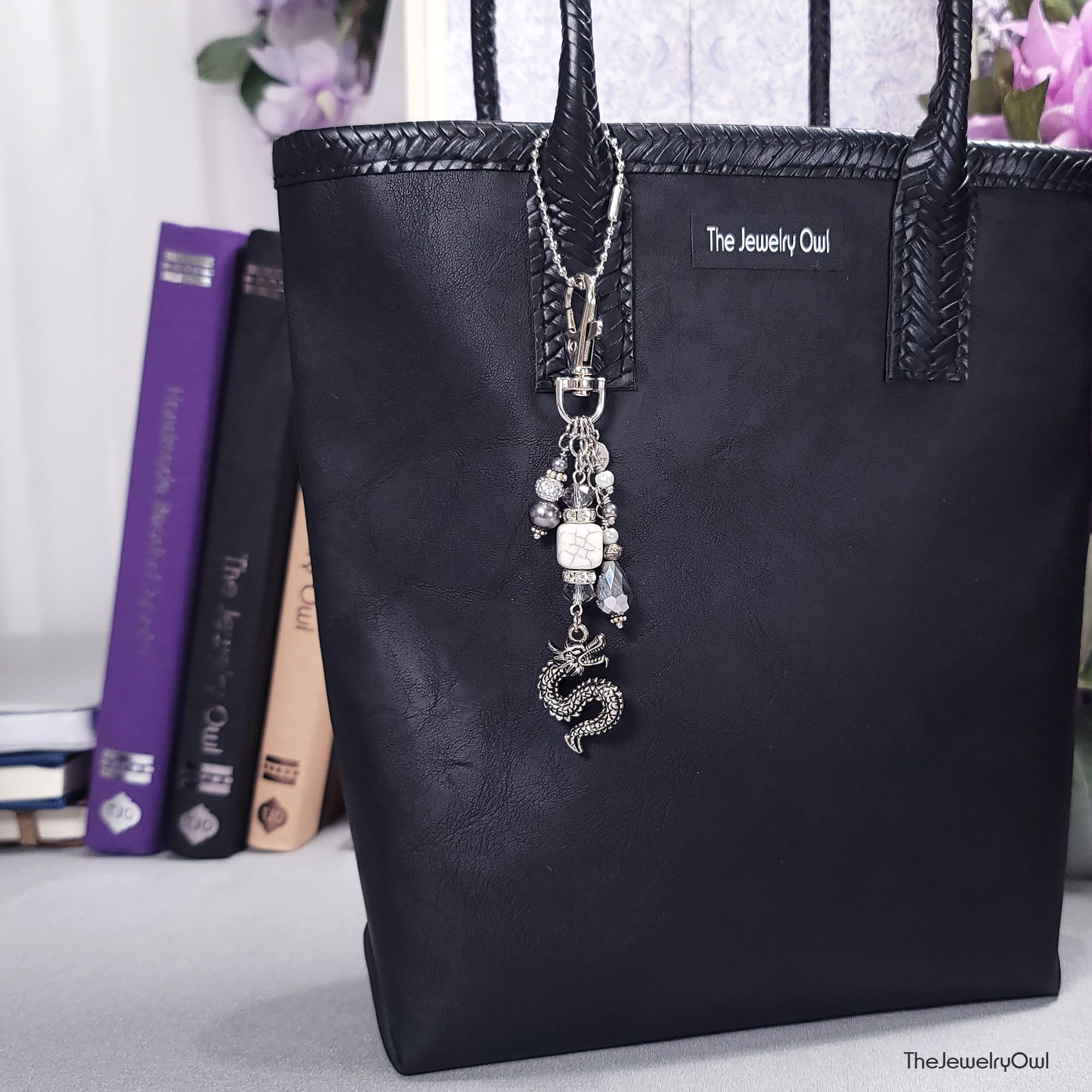 Antique Silver Dragon Purse Charm by The Jewelry Owl (thejewelryowl)