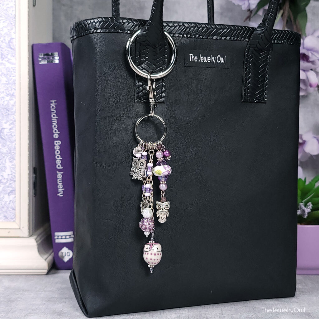 Purple Owl Purse or Bag Charm by The Jewelry Owl (thejewelryowl)