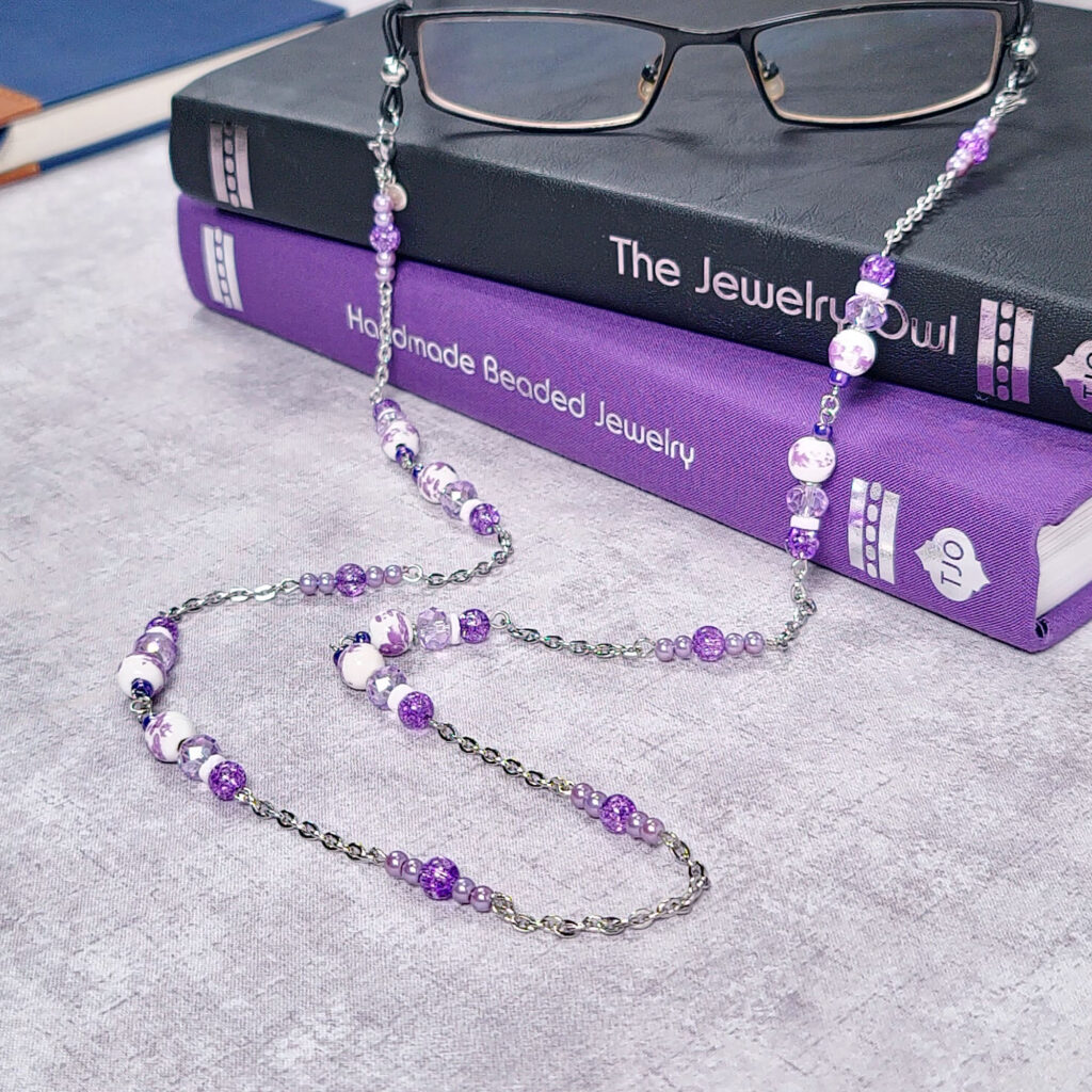 Purple Eyeglass Chain by The Jewelry Owl (thejewelryowl)
