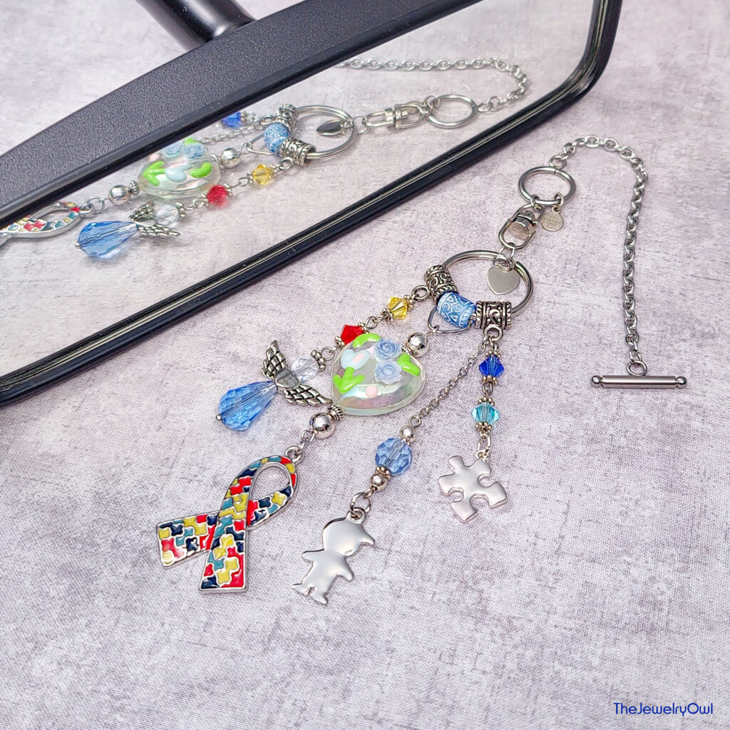 Autism BLUE Car Mirror Charm
