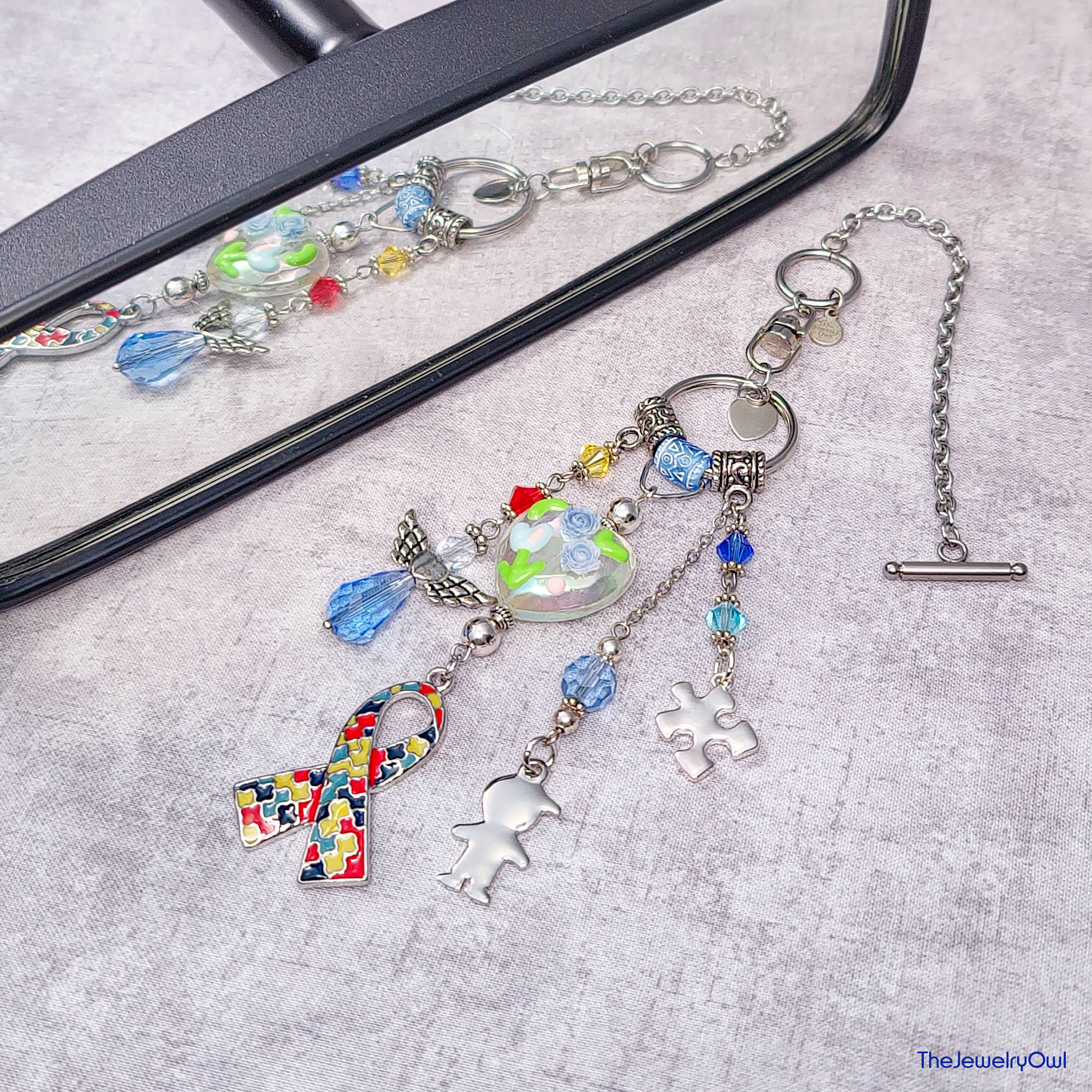 Autism BLUE Car Mirror Charm