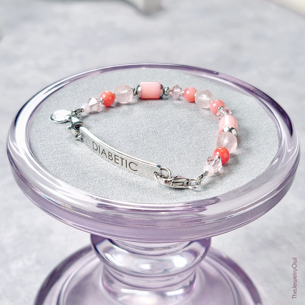 Interchangeable Band - Pink Diabetic Bracelet by The Jewelry Owl (thejewelryowl)