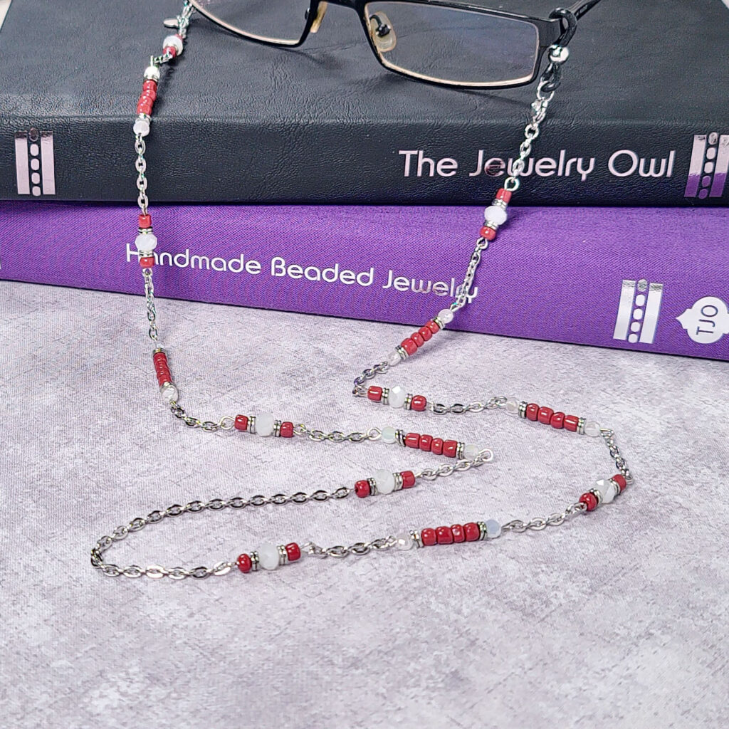 Medium Brown Beaded Eyeglass Chain by The Jewelry Owl (thejewelryowl)