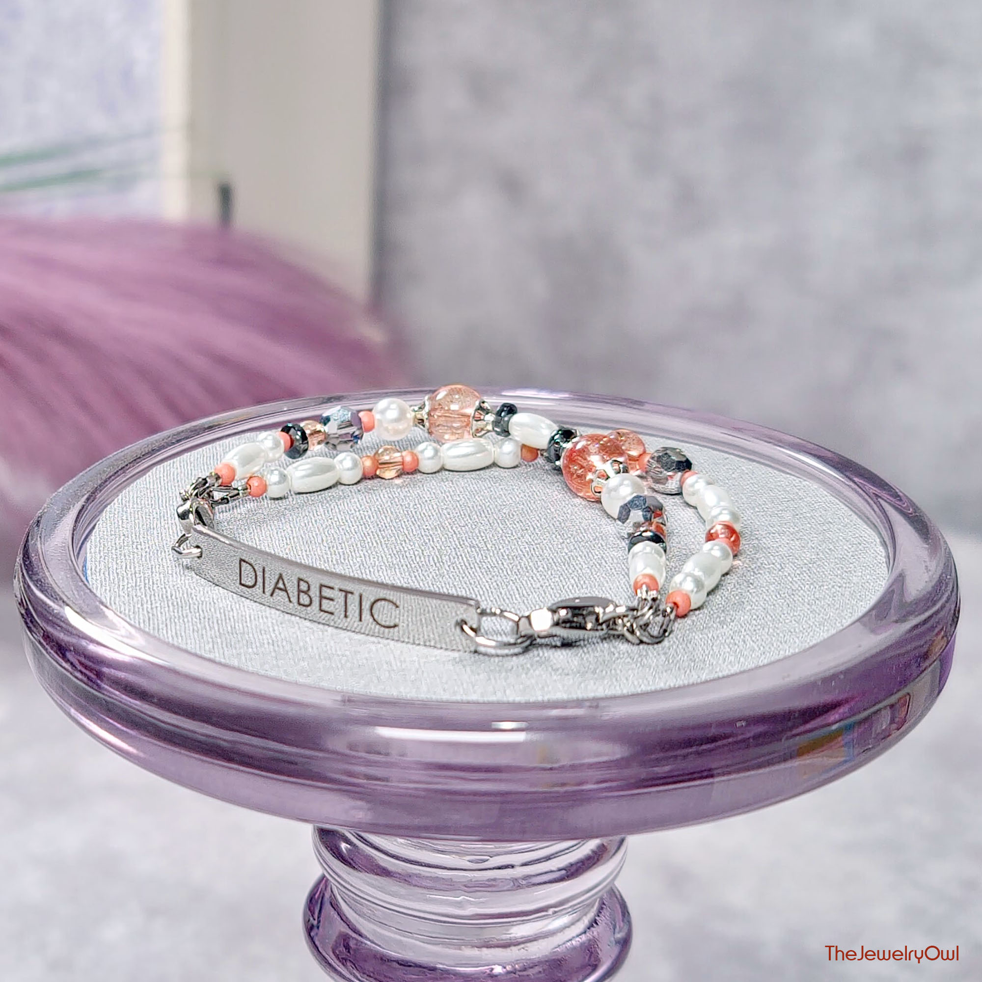 Interchangeable Band - Pink Dyed Quartz and Faux Pearl Beaded Multi Strand Interchangeable Bracelet by The Jewelry Owl (thejewelryowl)
