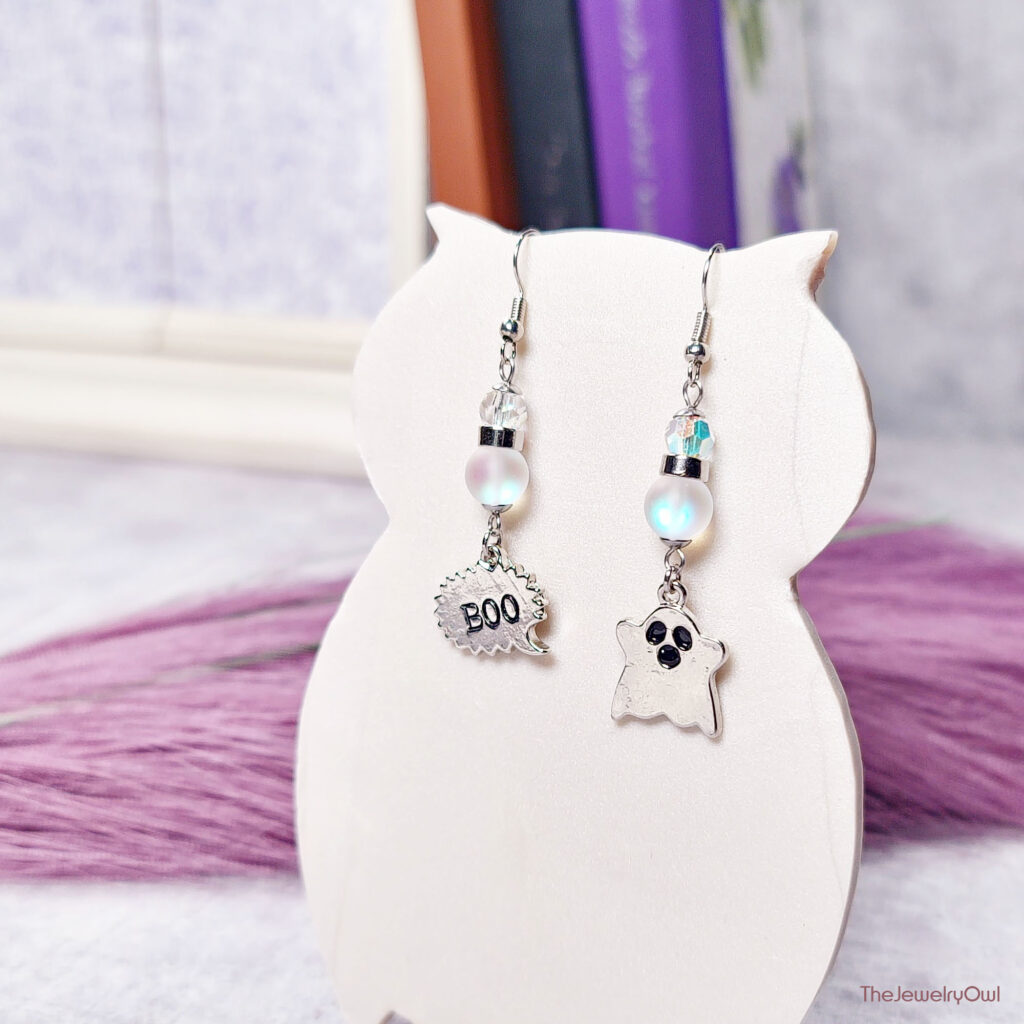 Boo Ghost Dangle Earrings - Halloween Jewelry by The Jewelry Owl (thejewelryowl)